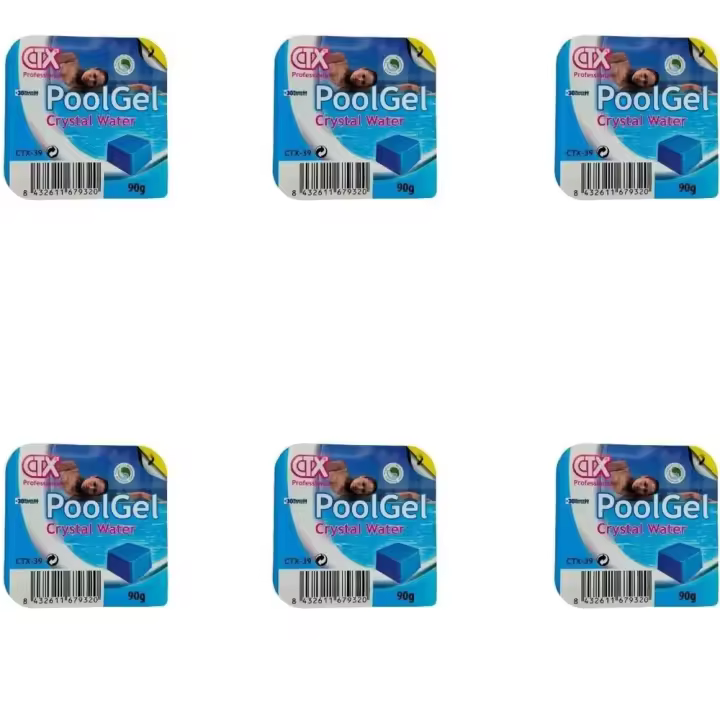 Astralpool Floculante Gel Monodosis PoolGel CTXpro Pack 6 Unidades - PoolGel CTX-39 Astralpool, Limpiador y clarificador de Agua para Piscinas, Transparencia Total del Agua - 1