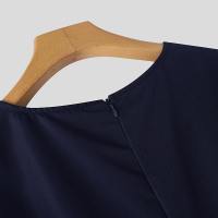 ZANZEA Vestido Elegante Para Mujer Oficina Estilo Coreano Vintage Manga Corta Cintura Ajustada Vestido Mini Verano A-Line Para Fiesta - details 14