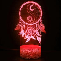 Lámpara De Ilusión 3D Nighdn Luz Nocturna Cambio De Color 16 Con Control Remoto Decoración Para Habitaciones Regalo Para Niñas Mujeres - details 2
