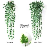 Guirnalda De Iva Artificial Hojas Verdes Falsas Plantas Colgantes Decoración Para Hogar Fiesta Boda Origin Zhejiang China - details 2