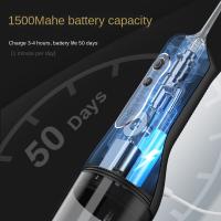 Irrigador Dental, Irrigador Bucal Portatil Inalámbrico Profesional 4 Boquillas 4 Modos, USB Recargable Para Limpieza de Dientes, IPX7 Impermeable 300ML, Para Hogar y Viajes - details 5