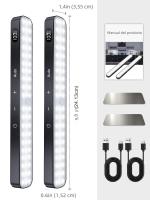 Luz De Armario Recargable WILLED 60 LED Sensor De Movimiento Control Táctil Dimmer Luz Nocturna Rectangular Con Batería Incluida - details 5