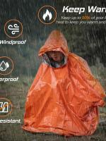 Poncho De Emergencia Térmico Para Camping Y Sobrevivencia Impermeable Y Resistente Al Viento Equipamiento De Supervivencia Para Exteriores - details 3