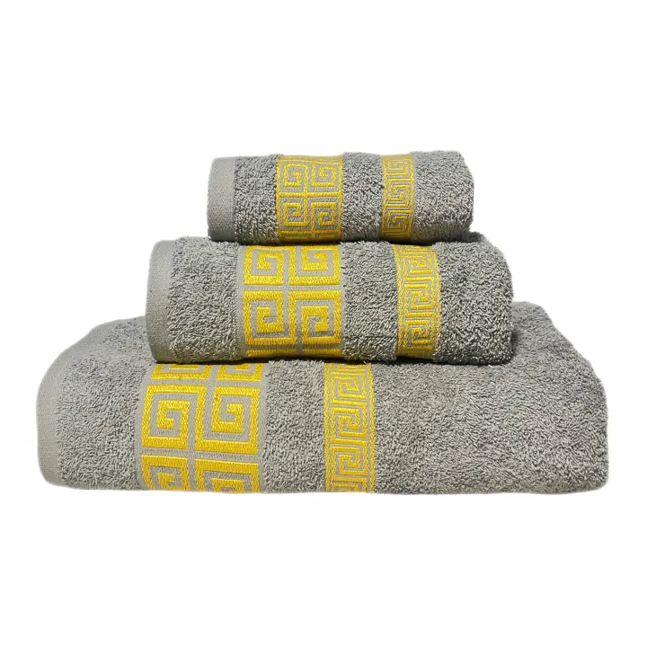 ILOVEHOME - Juego de Toallas de Baño 100% Algodón 450G - Set de 3 Piezas en Colores Variados , Incluye una toalla de tocador (30x50cm), una toalla de lavabo (50x100cm) y una toalla de sábana (100x150cm) - 1