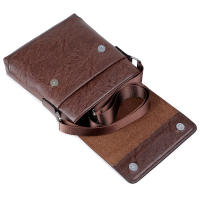 Bolso De Hombro Para Hombre Vintage De Cuero Genuino Pequeño Bolso Cruzado Diseñador Negocios Bolso Mensajero Moda Bolsa Colgante - details 12