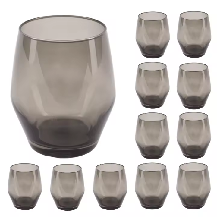 Set de 12 vasos de agua 370ml en cristal Scalpers Home - 1