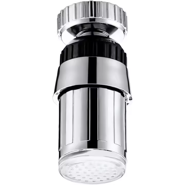 Grifo de agua Sensor de temperatura Fregadero de cocina Baño Aireador Grifo automático Tricolor - 1