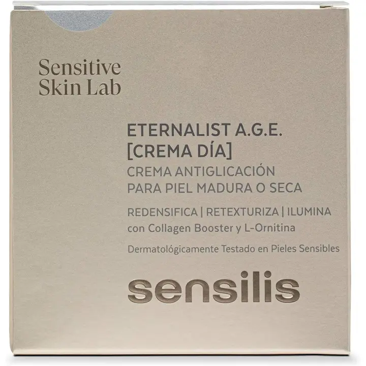 Sensilis - Eternalist A.G.E. Crema de Día Antiglicación, Hidratante, Nutritiva y Redensificante con Ácido Hialurónico y Vitamina E, Para Pieles Maduras o Muy Secas - 50 ml - 1