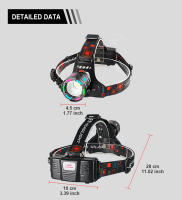 Linterna Frontal Recargable Paweinuo 4000M Super Brillante 800W Alta Potencia Zoom Impermeable 18650 Iluminación Exterior Para Camping Y Pesca - details 1