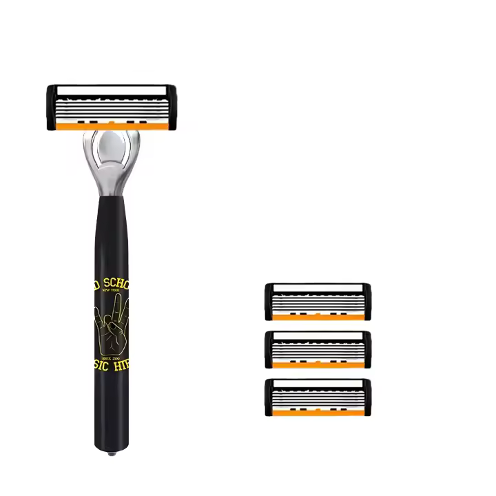 Afeitadora Manual De Seguridad Clásica 6 Capas Pattern Para Hombres Y Mujeres Eliminación De Vello Apto Para Cabello Y Barba - 1