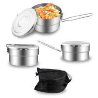 Caja De Almuerzo De Acero Inoxidable De 1.5L Con Bolsa De Almacenamiento Para Camping Picnic Cocina En Exteriores Utensilios De Cocina - details 1