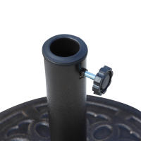 Outsunny Base para Sombrilla de Jardín Peso Neto 12 kg Soporte de Parasol Redondo de Resina para Postes de 38mm/48mm para Terraza Patio Exterior Ø44x34 cm Bronce - details 5