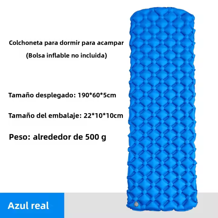 Colchón Inflable Para Camping Matrícula De Viaje Con Bomba De Inflado Integrada Material De Nylon TPU Tapete De Picnic Para Acampar En Tienda De Campaña - 1