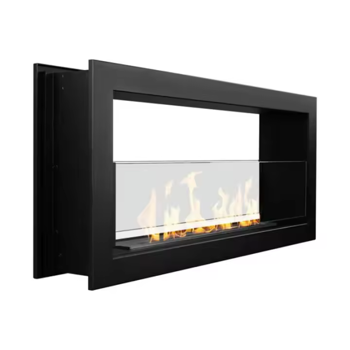 Chimenea de Bioetanol empotrada de doble cara biochimenea 2 Caras 90x40 MONTEFALCO 90 - 1