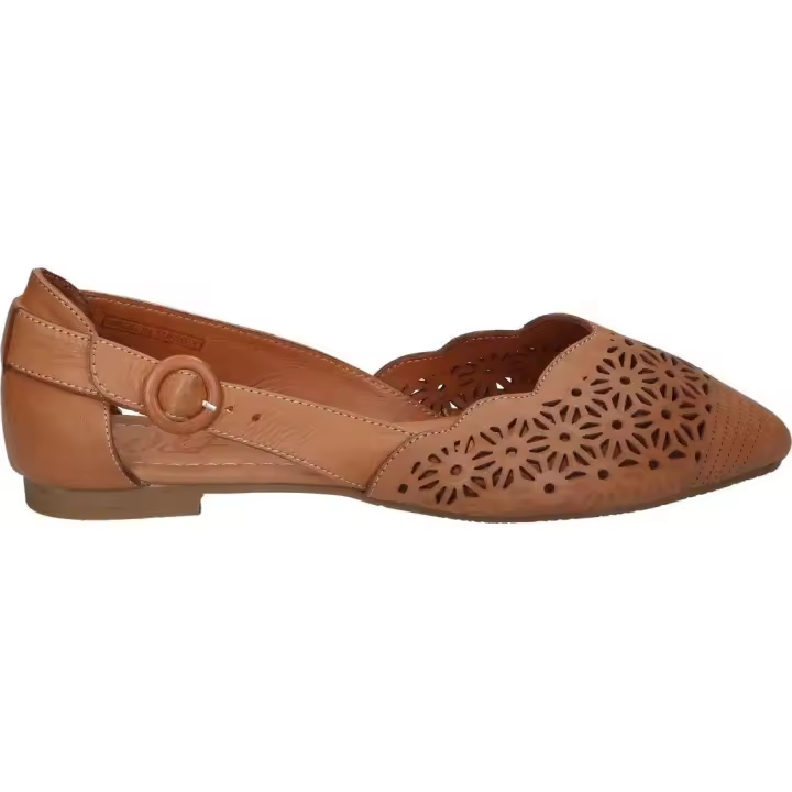 WALK & FLY | Bailarina de Piel Walk & Fly para Mujer – Zapato Plano en Color Marrón – Manoletina sin Cierre – Piel – Cómodos – Alta Calidad – Modelo 14-5000 - 1