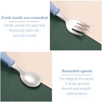Kit De Utensilios Para Bebé De 6 Piezas Cuchillo Y Tenedor De Acero Inoxidable Para Infantes Conjunto De Comedor Infantil - details 3