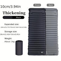 Colchón De Campaña Ultraligero Inflable Con Bomba Integrada 10cm Para Pesca Senderismo Viajes Y Acampar Material PVC - details 6
