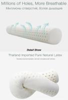 Almohada De Látex Natural Thai Para Dormir De Lado 86-90% Relajante Cilindro Para Mujeres Embarazadas Adultos Y Niños Cama Suave Y Confortable - details 5