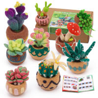 LMDZ Paquete De Tejido De Lana Para Plantas Succulentas Kit De Inicio Para Tejido Con Agujas De Lana DIY Artesanías Y Manualidades No Terminadas - details 3