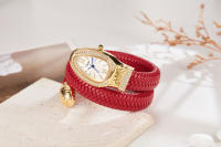 Reloj De Cuarzo Para Mujeres Con Pulsera De Serpiente Y Cuero Diamante Adorno Zodiaco De Moda Personaje Resistencia Al Agua 3Bar - details 8