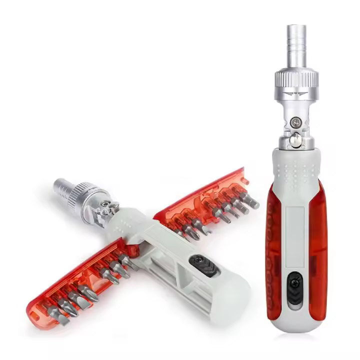 Destornillador de trinquete 14 en 1 Rotación Destornillador de trinquete magnético Destornillador de trinquete Multiherramienta para electrodomésticos Destornillador de trinquete Mini Destornillador - 1