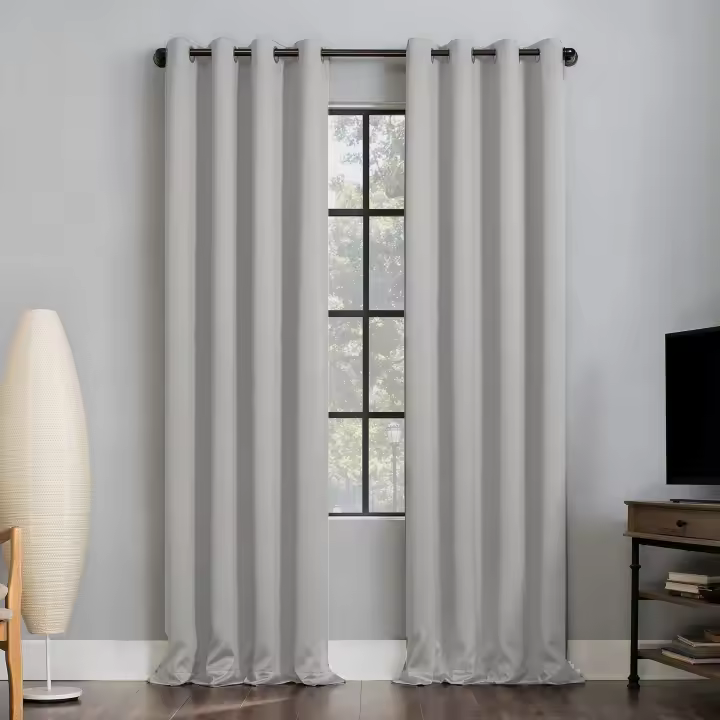 Cortinas De Un Pie De Color Sólido Y Moda Para Bloquear La Luz Y Proteger La Privacidad Adecuadas Para Dormitorio Sala De Estar Cocina - 1