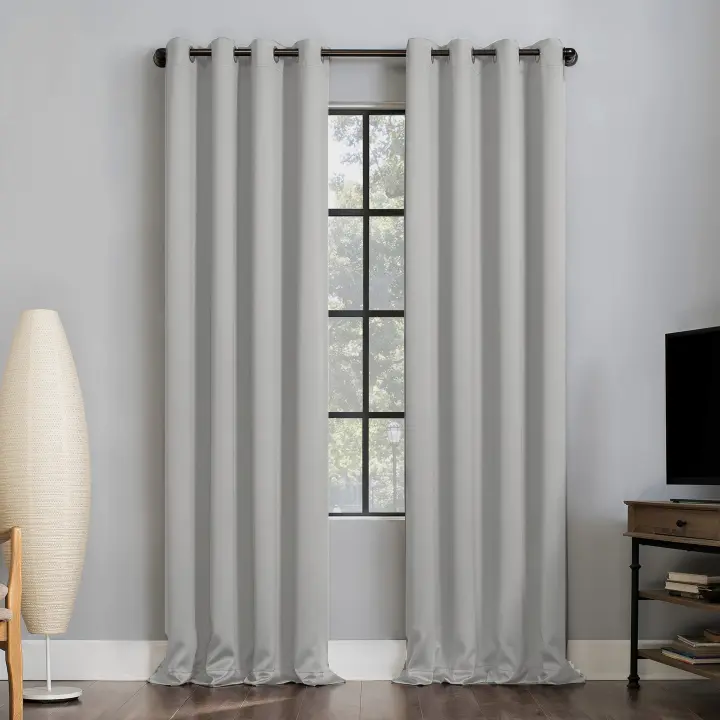 Cortinas De Un Pie De Color Sólido Y Moda Para Bloquear La Luz Y Proteger La Privacidad Adecuadas Para Dormitorio Sala De Estar Cocina - 1