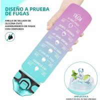 Botella De Agua De 32 Oz Con Horario Y Taza Motivacional a Prueba De Fugas Libre De BPA Y Químicos Con Correa Para Transporte Adulto - details 2