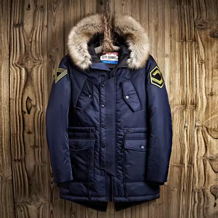 Abrigo de algodón para hombre, chaqueta informal con capucha de longitud media gruesa a la moda de estilo coreano de invierno, Chaqueta de algodón de marca a la moda - 1