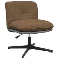 vidaXL Silla de oficina giratoria de tela en color Marrón/Gris oscuro/Taupé y más | cómodas modernas ergonómicas para comedor cocina salón hogar - details 2