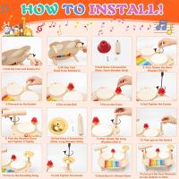 Juego De Música Para Bebés Y Niños Tabla De Música Multifuncional De Madera Set De Batería Educativo Juguete Musical Para Niños Regalo Para Bebé - details 9
