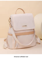 Mochila urbana sencilla de alta gama de nailon, mochila de gran capacidad para mujer. - details 5