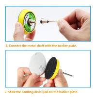 Kit De Discos De Arena De 2 Pulgadas 50-100pcs Para Taladro Herramientas Rotativas Con Placa De Apoyo Incluye Papel De Arena De 60-2000 - details 3