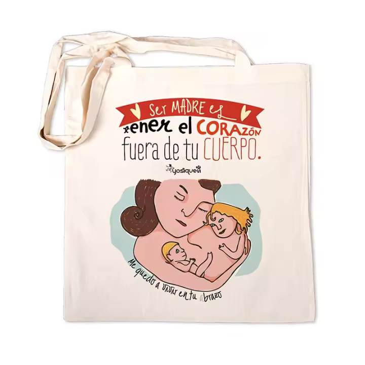 YOSIQUESE Bolsa de tela solidaria | Modelo: 'Ser Madre' | Productos y regalos solidarios hechos por personas con discapacidad - 1