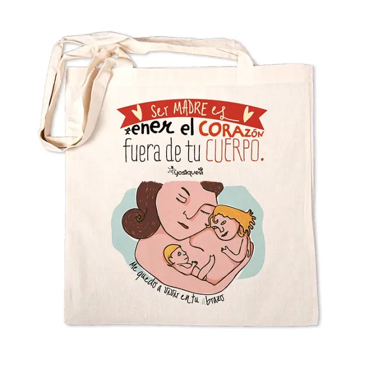 YOSIQUESE Bolsa de tela solidaria | Modelo: 'Ser Madre' | Productos y regalos solidarios hechos por personas con discapacidad - 1