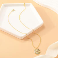 Encanto Collar con colgante de sol y luna de circonita sintética de cobre y temperamento a la moda para mujer, ideal como regalo de fiesta. - details 3