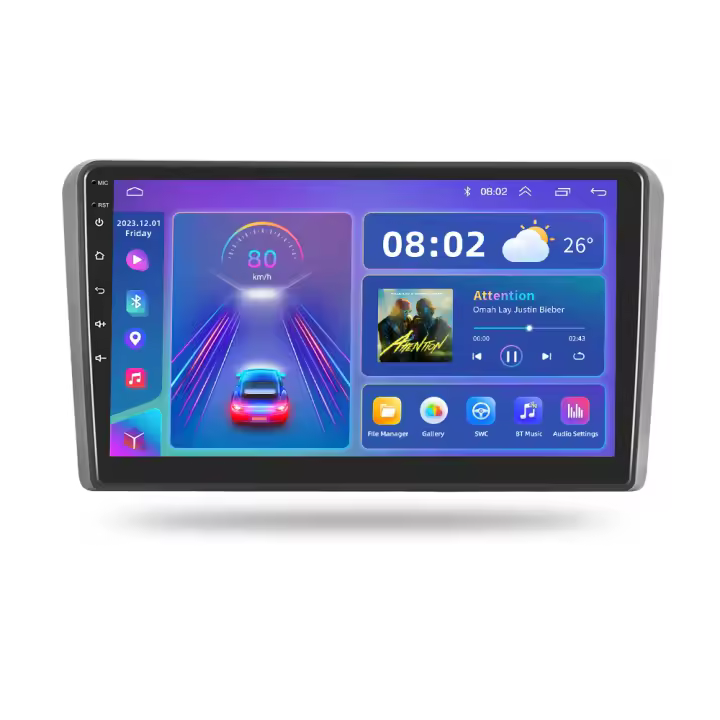Podofo Radio de coche Android 2 Din para Volkswagen Audi A3 2008 2009 2010 2011 2012 Carplay 8+128GB AI Voice WIFI+4G DSP GPS Navegación Multimedia Reproductor de Video - 1