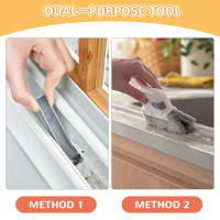 Cepillo De Limpieza 2 En 1 Para Ralladuras De Ventanas Y Herramienta De Limpieza De Riel De Puertas Deslizantes Limpiador De Ranuras Portátil Para El Hogar Material Plástico Tamaño 13.5x8.8x2.6cm - details 2
