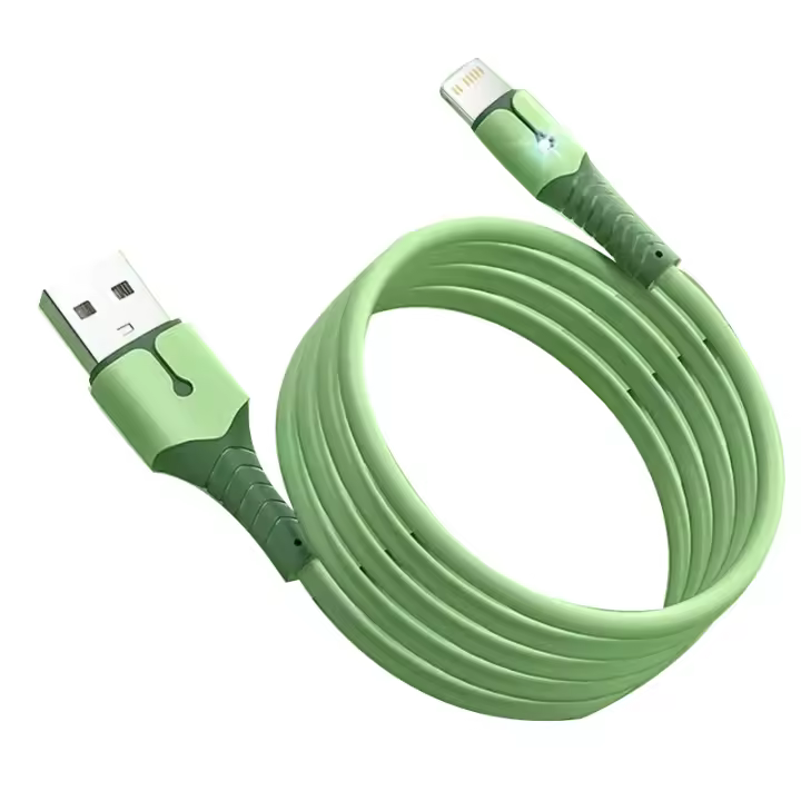Cable USB de carga rápida Cable de carga de silicona líquida Cable de datos USB para teléfono - 1