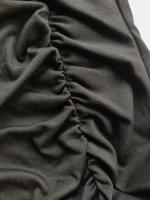 Vestido De Noche Para Mujer Largo Y Elegante Con Cuello En V Y Pliegues Lateral Con Abertura Larga Manga Regular Moda Otoño - details 4