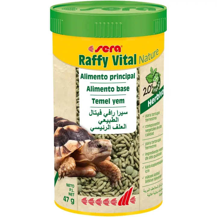 Alimento Sera Raffy Vital Nature para Tortugas Terrestres y Reptiles Herbívoros - 1