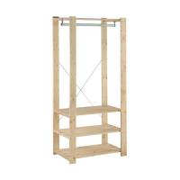 Vestidor Abierto de Pino Macizo con Baldas Regulables + Barra Evolution – ASTIGARRAGA - details 0