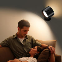 Lámpara De Pared LED Recargable Con Control Táctil Y Remoto IR Rotación 360° Luz Nocturna Portátil Para Dormitorio Lectura - details 5