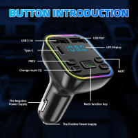 Adaptador De Música Bluetooth Para Coche Car Charger Handsfree MP3 Player FM Transmisor Receptor Dual USB 3.1A Cargador Rápido Accesorios De Coche - details 4