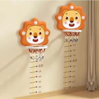 Youth Cartoon Animal Basketball Hoop Set with Mini Ball and Pump - Wall Mounted Indoor/Outdoor Playset for Boys and Girls Ages 3+ - details 2