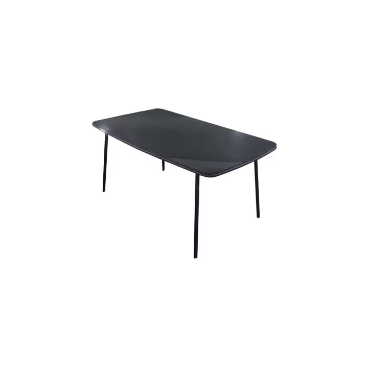 MESA JARDIN MOD. DUBLIN ACERO CRISTAL NEGRO 160x90x72cm  - DE SUINPLAS DECORACIONES - 1