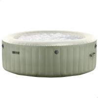 INTEX - Spa hinchable Bubble Massage Verde Oliva 4-6 personas, calentador 2.200W, salidas de aire caliente, caja de control, panel incorporado, depuradora con filtro S2, instalación cloración salina electrodo, bañera de hidromasaje, spas hinchables - details 0