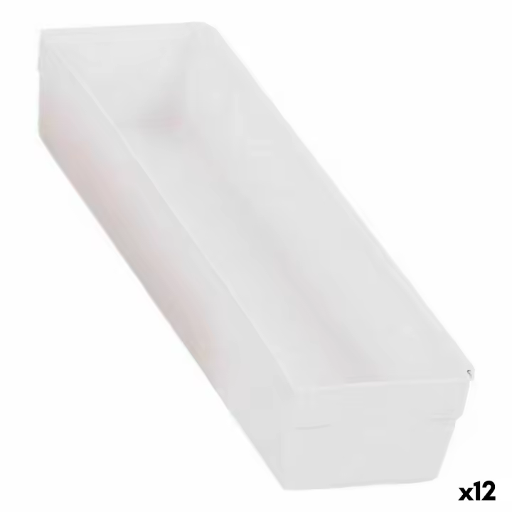 Caja Multiusos Modular Blanco 30,5 x 8 x 5,3 cm (12 Unidades) - 1
