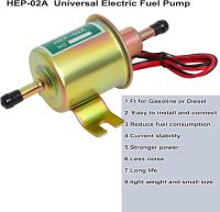 Bomba de combustible en línea de baja presión 12 V 4-7 PSI para motor de gasolina o diesel HEP-02A Carburador de motorteta ATV camiones Barcos B - details 2