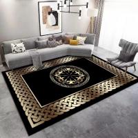 Carpetas De Lujo Doradas Para Decoración De Sala De Estar Moderna Alfombra Grande Para Oficina Y Hogar Tapete Suave Para Dormitorio Y Sala De Estar - details 3